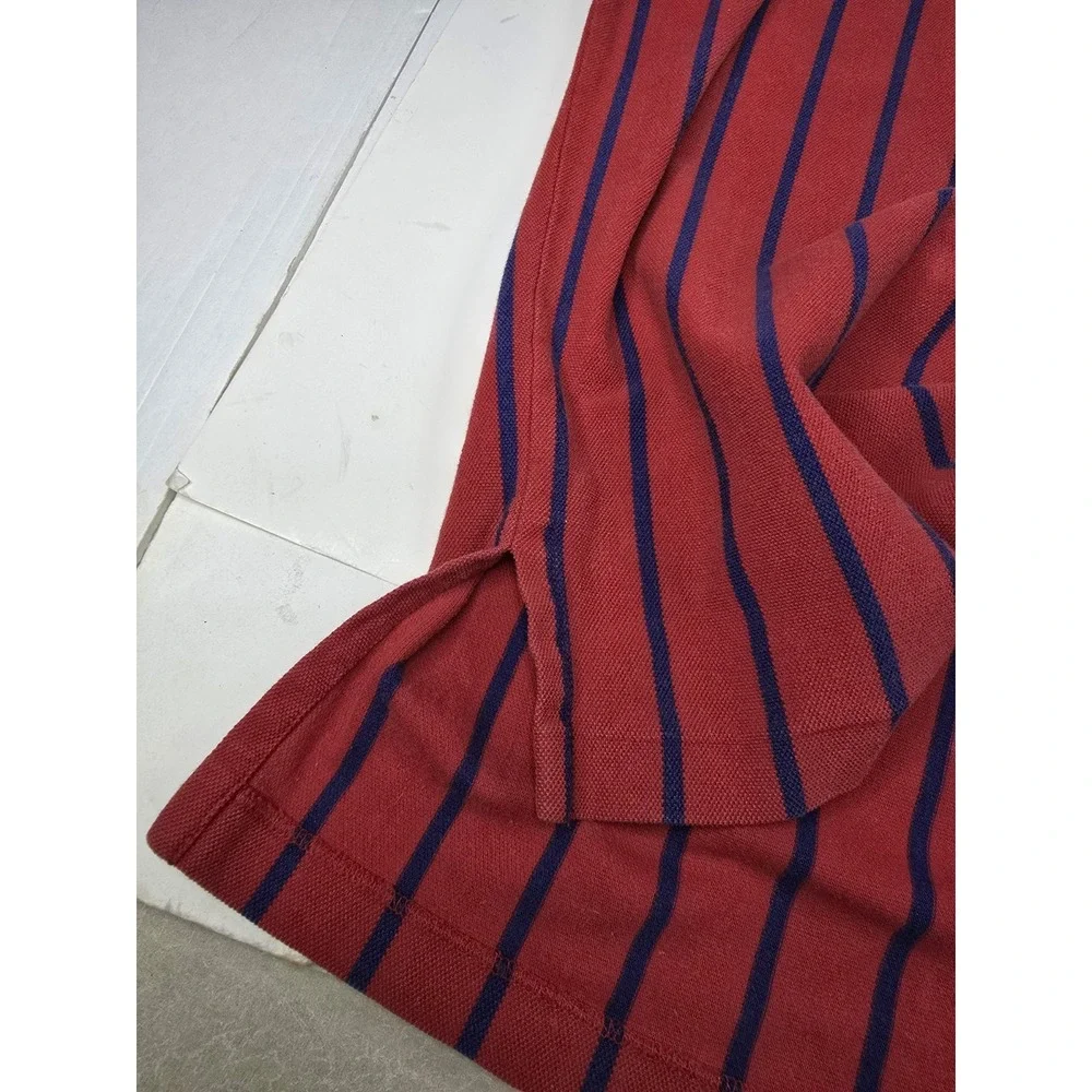 Polo Ralph Lauren Shirt Extra Large XL Mens Blue Red Stripe Green Pony Rugby Vtg